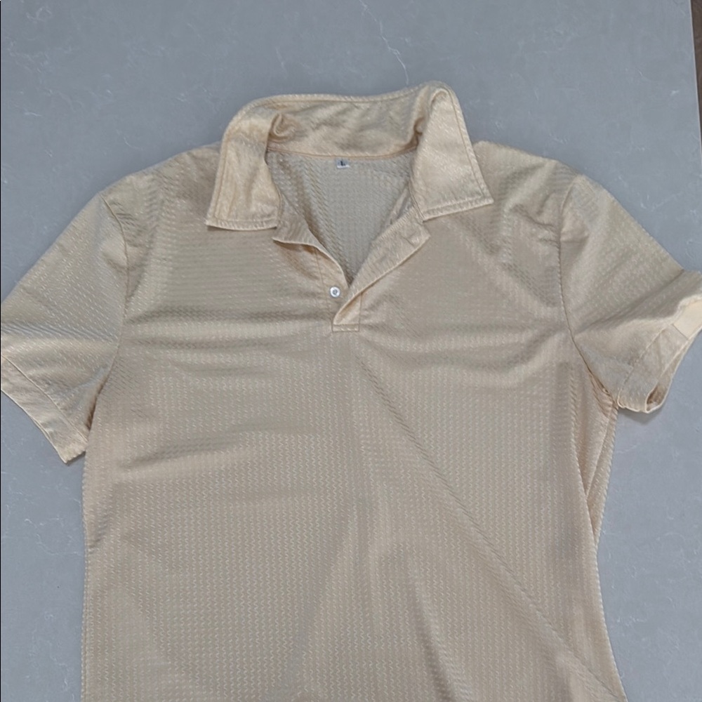 Source Unknown Beige Polo Shirt